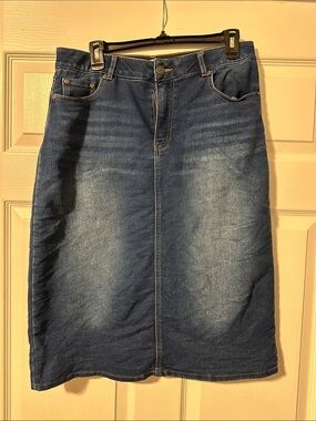 Classic Blue Denim Skirt